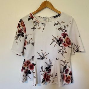 Floral Peplum Shirt